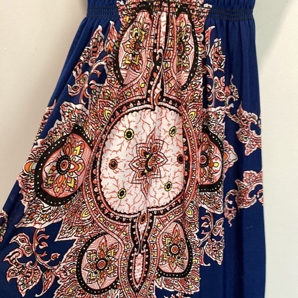 Blue Bohemian Maxi Dress - Picture 14 of 16